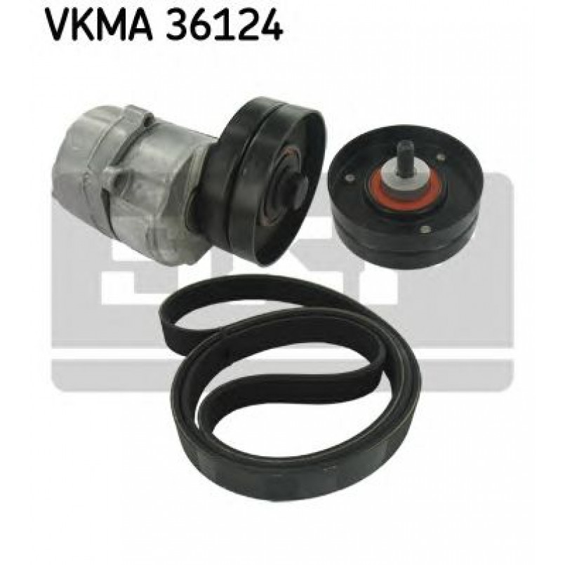 VKMA 36124 SKF Комплект доріжкового ремня (ролик, ремінь)